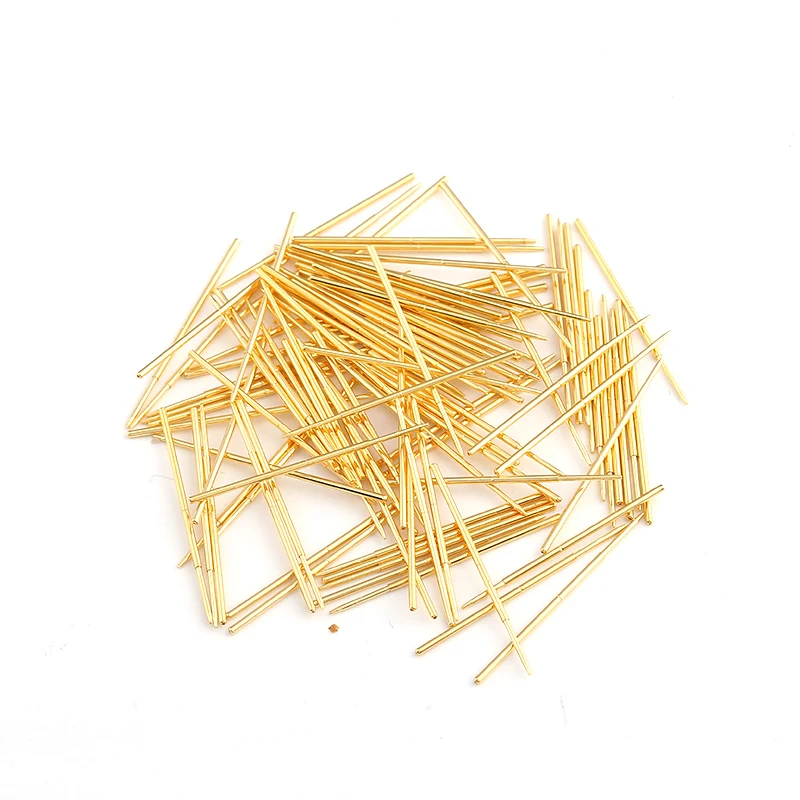 Durable Brass Spring Test Probe PAL75-F1 Household Metal Spring Test Probe Sleeve Length 33.35mm Spring Test Probe 100 / PCS