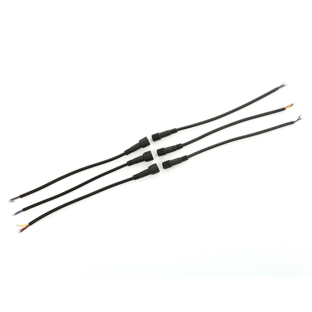 5pairs 2 pin / 3 pin / 4 pin Waterproof connector with wire cable IP68 female & male plug 2X 0.3(mm2) image 6