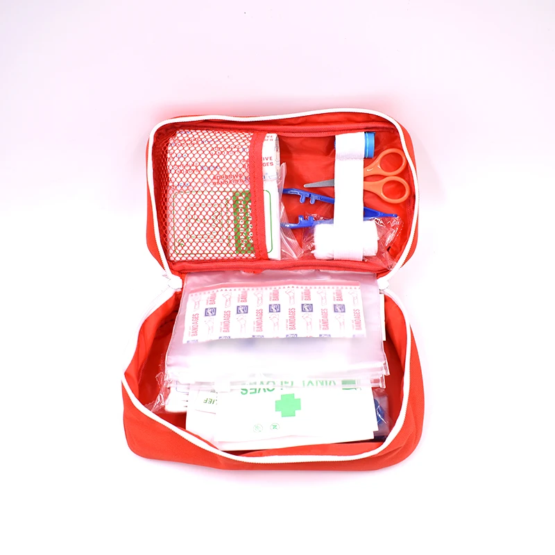 Mini Kit de primeros auxilios rojo de unids/pack, Kit de supervivencia en la naturaleza, bolsa de rescate médica segura para acampar, senderismo, viajes, primeros auxilios de emergencia, 161