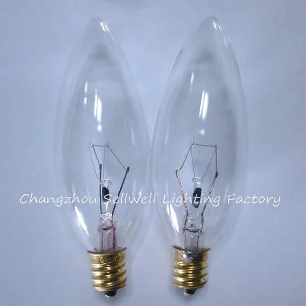 

E12 Candle Lamp Small Bulb Screw Base Incandescent Light 220v/40w Transparent A733