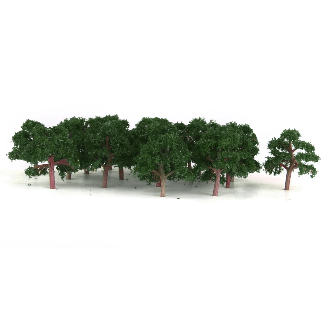 4cm Model Tree Forest Plants Making Accessories Z Scale Train Railway Railroad Scenery Diorama or Layout, Pack of 25