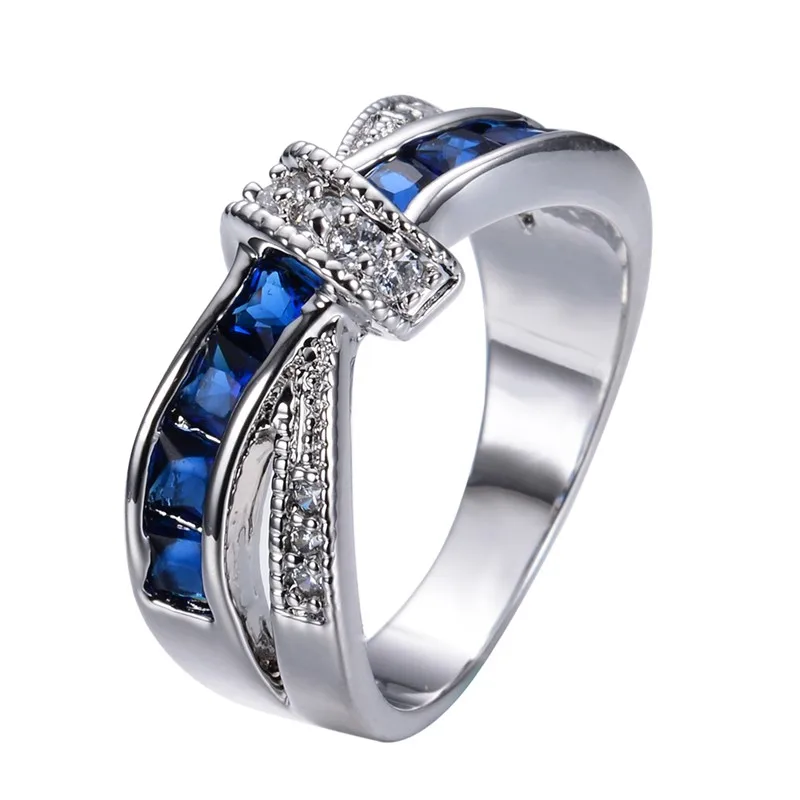 Silver Color Ring wedding Beautiful Pretty Fashion Wedding Party NICE Women Purple Crystal Lady Jewelry