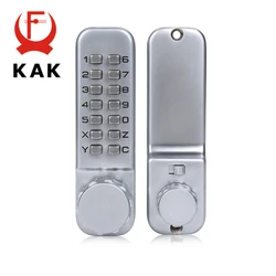 KAK Zinc Alloy Keyless Combination Mechanical Digital Door Lock No Power Push Button Code Locks For Home Furniture Hardware