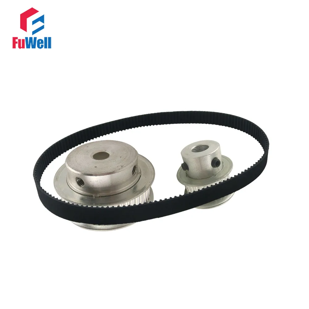 

HTD3M 25T 50T Reduction Timing Pulley Set Ratio 1:2/2:1 96mm Center Distance Shaft Timing Pulley Gear Kit Toothed Pulley