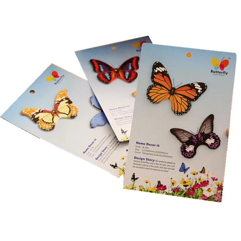 1Pcs/lot Student Supplies Stickers Scrapbooking Butterfly Notes Signature Stickers Sticky Notes Butterfly Notepad