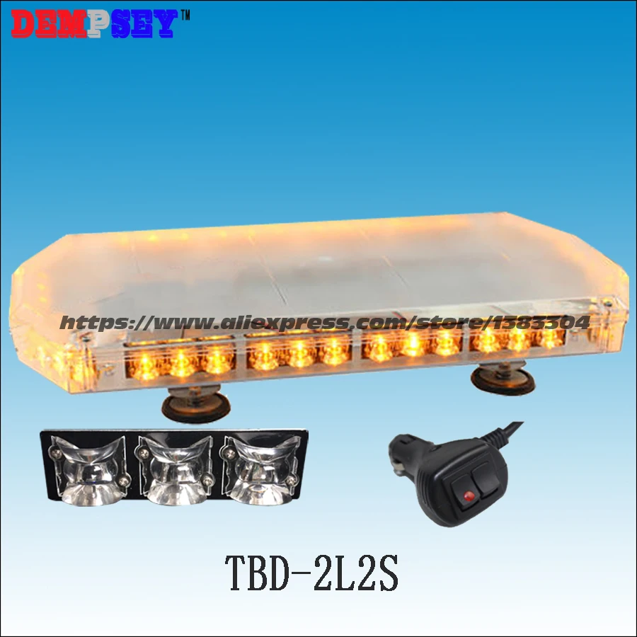 

TBD-2L2S LED Emergency Warning mini lightbar,DC12V-24V truck/rescue Flashing warning light bars/Heavy magnetic base LED lights