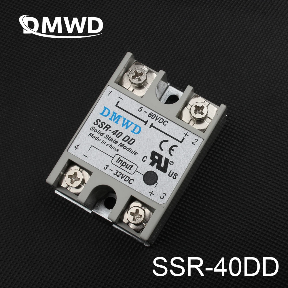 TOP BRAND DMWD SSR-40DD 40A  solid state relay actually 3-32V DC TO 5-60 DC SSR 40DD relay solid state High quality