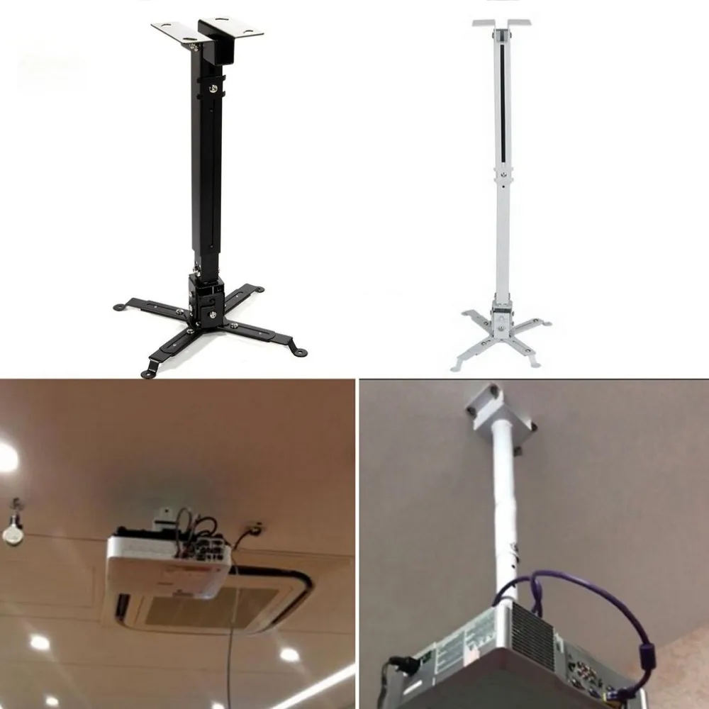 Durable Projector Ceiling Bracket Universal LED Projector Bracket Holder Adjustable 43-65CM Hanging Bracket Swivel Mount Holder