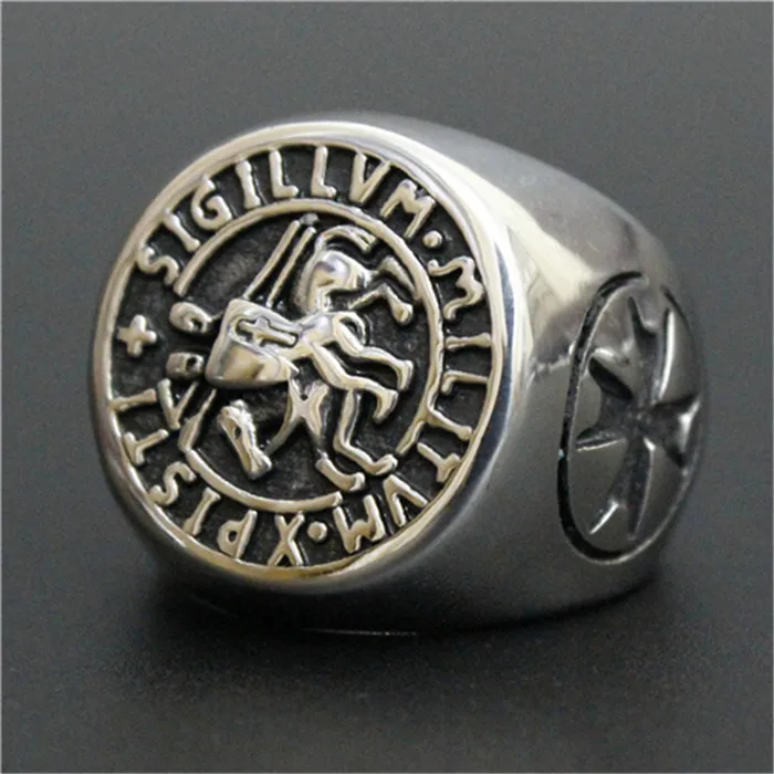 Riding Horse Solider Ring 316L Stainless Steel Man Boy Christmas Cool Design Classical Ring