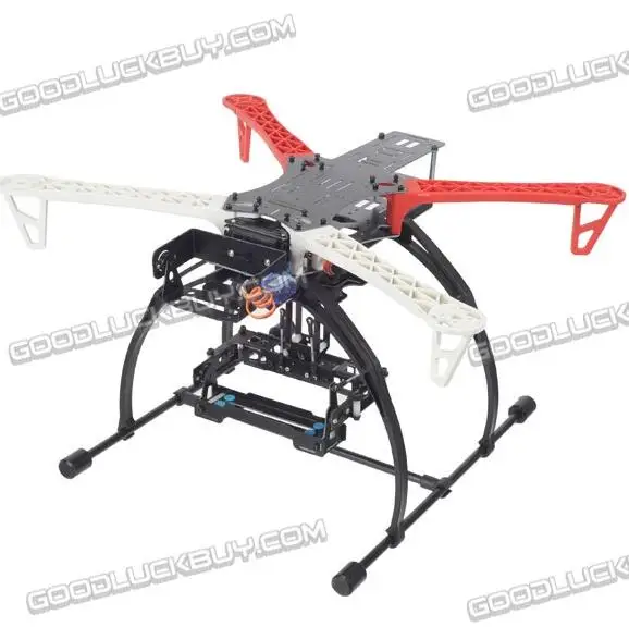 FLYCAT MWC X-Mode Alien Multicopter Frame Kit with Tall Landing Skid+2 PTZ Quadcopter Glass Fiber W/ dual gimbal