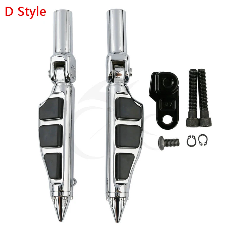 4 Style Male Mount Stiletto Foot Pegs Footrests Fit For Harley Slim FLS 12-17 FLSTSB 08-11