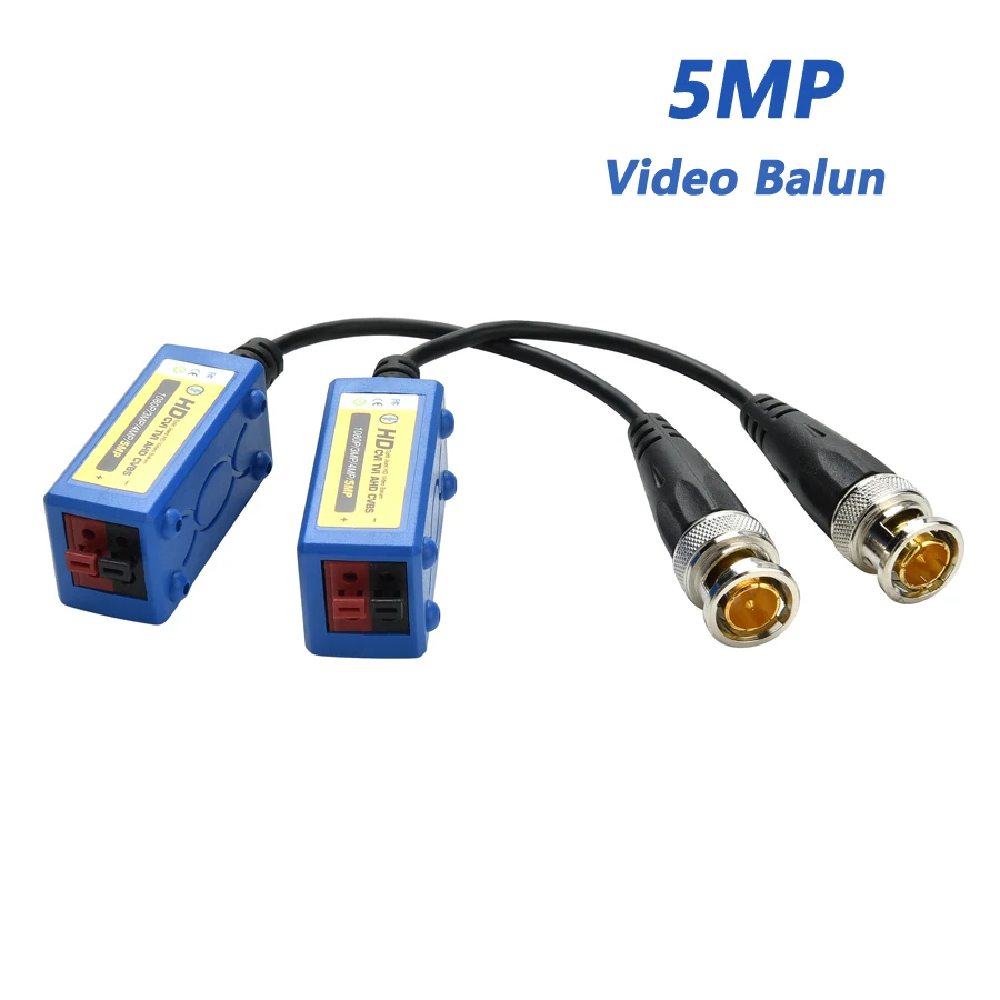 

Hamrolte HD 5MP/4MP/1080P/720P CVI/TVI/AHD Passive Video Balun BNC Connector To UTP Cat5/5e/6 Video Balun Passive Transceivers