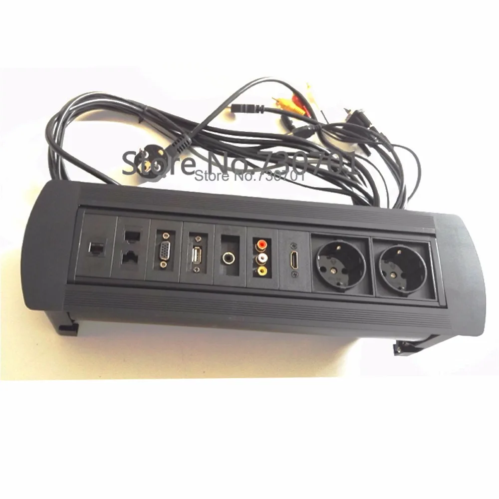 

Audio visual use table socket for conference system with RCA VGA HDMI DATA TEL configuration custom available