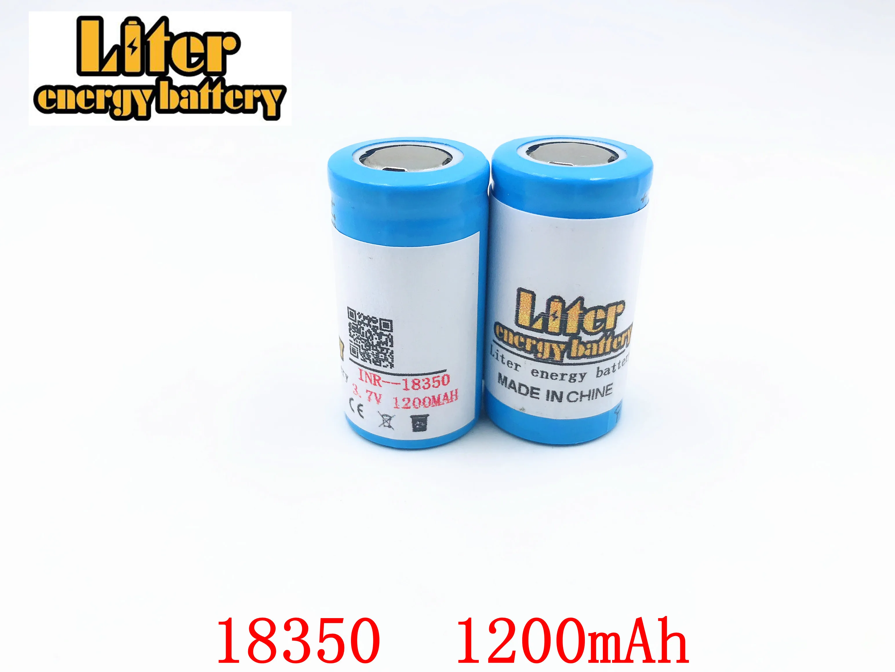 2PCS Liter energy battery 18350 battery 1200mAh 3.7V Li-ion Rechargeable Battery with battery protective storage box