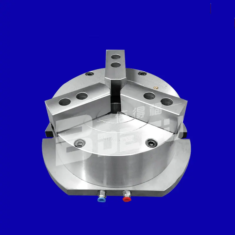 

0.4-0.8Mpa 10-210mm KL200TL-3 vertical automatic steel pneumatic/hydraulic 3 claw chuck,lathe machining parts,mechanical fixture