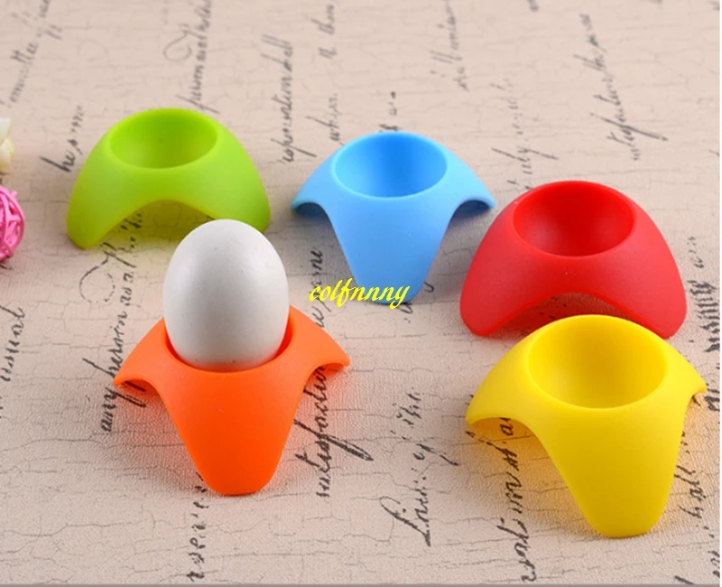 200pcs/lot Fast Shipping Colorful Silicone Egg Cup Holder Serving Cups Perfect For Serving Hard & Soft Boiled Eggs