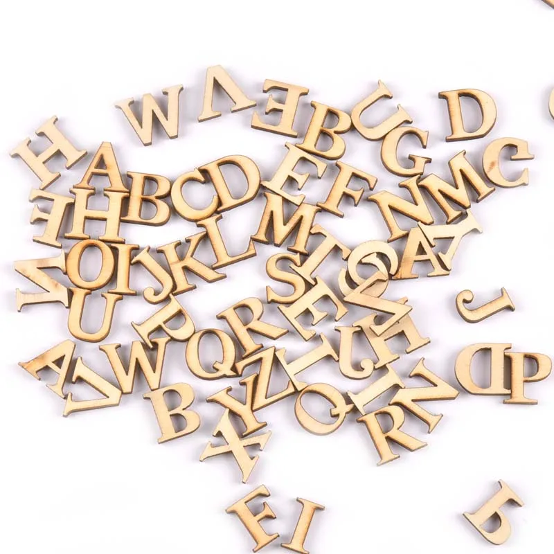 78Pcs 3 Set Alphabet Letter Wooden Decoration Craft DIY Handmade Accessory For Scrapbooking Unfinished Wood Arts 17mm M1957