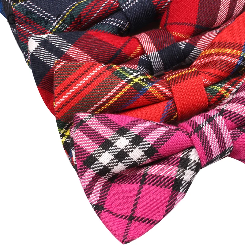 Neue Männer Mode Klassische Plaid Bowtie Krawatte Einstellbare Herren Fliege Polyester für hochzeit england stil krawatten