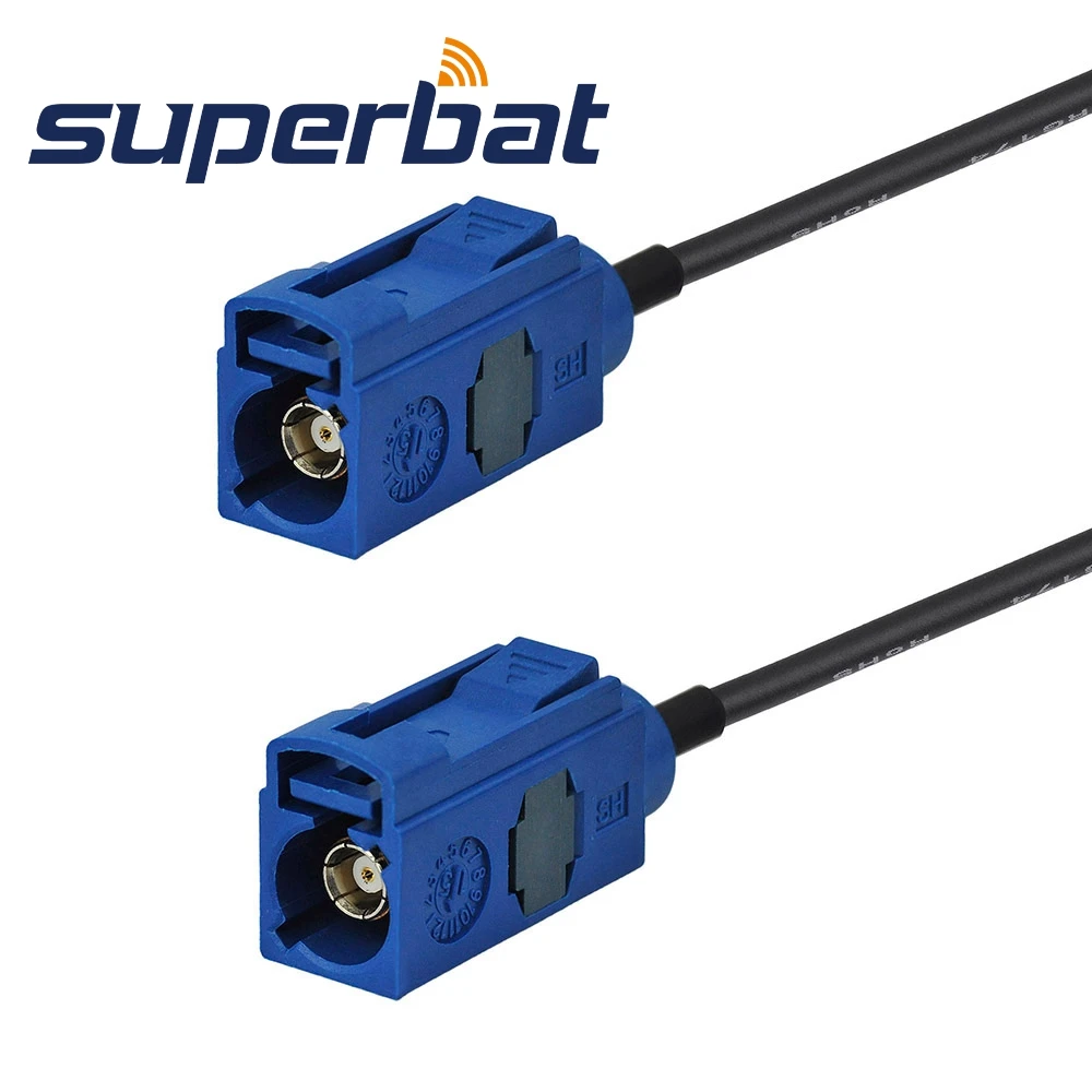 Superbat Fakra C Blue/5005 Jack to Female Pigtail Car Boat RV Truck GPS Antenna Extension Cable RG174 1M Customizable