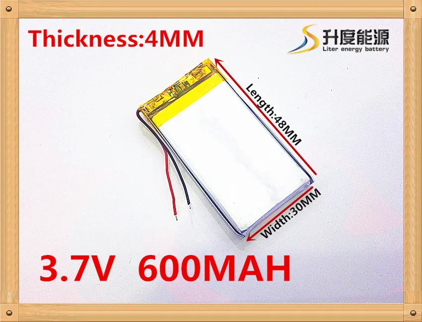 3.7V,600mAH,[403048] PLIB / polymer lithium ion / Li-ion battery for GPS,mp3,mp4,cell phone,speaker,DVR RECORDER