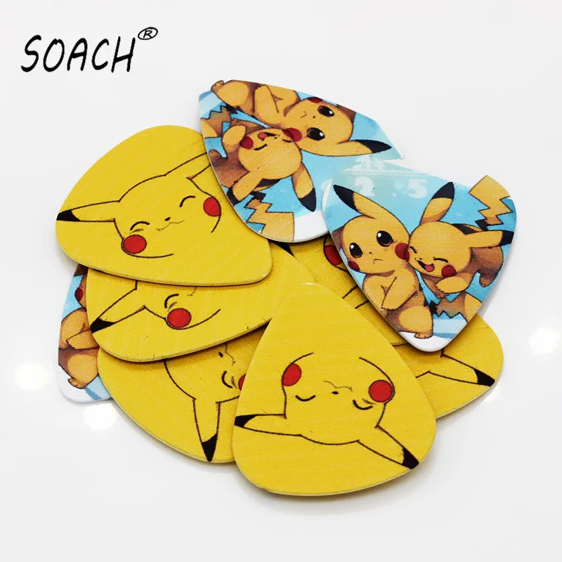 SOACH 50PCS 0.46mm Japanese anime role Hot sale exquisite high quality two side earrings pick DIY design pick guitar picks