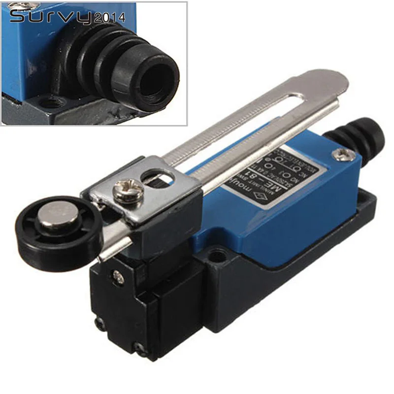 ME-8108 Rotary AC380V 6A 250V 10A Adjustable Waterproof Momentary Limit Switch Arm Yype Roller Lever For CNC Mill Laser Plasma