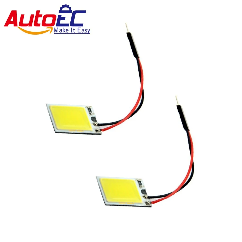 

AutoEC 100x LED cob Festoon T10 Ba9s Dome Light Panel 18 chips 26*16mm Car lights 12V #LL14