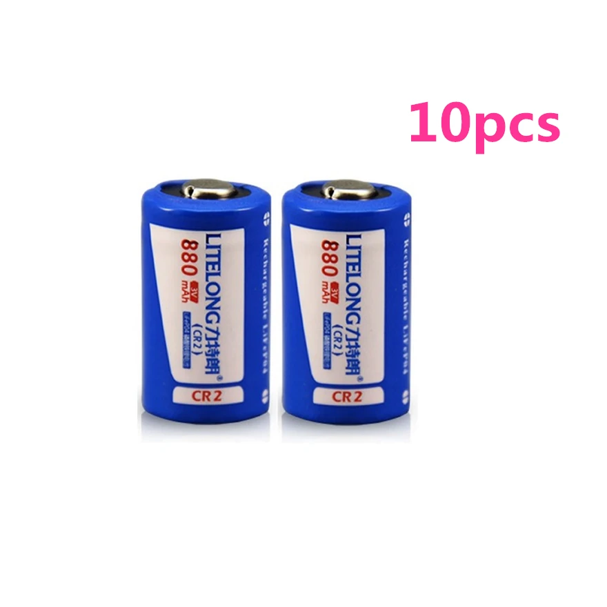 

10pcs/lot High power 880mah 3V Cr2 rechargeable battery LiFePO4 lithium battery rangefinder camera battery