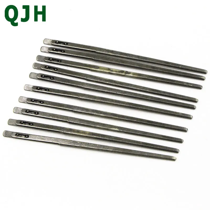 

Wholesale 10pcs/set Double Hole Leather Rope Lace Needles DIY Handmade Leather Knitting Steel Needle Sewing Accessories