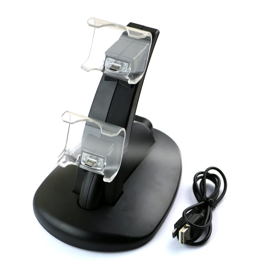 10 Buah Pengisi Daya Dual Holder Mikro 2 USB Pegangan Pengisi Daya Dock Stand Pengisian Cepat untuk Pengontrol PS4