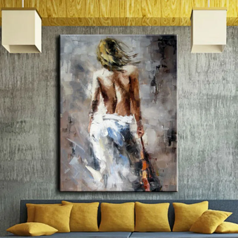 Professional Artist 100% Handpainted High Quality sexy girl  Oil Painting on Canvas Abstract picture wall art for home decor