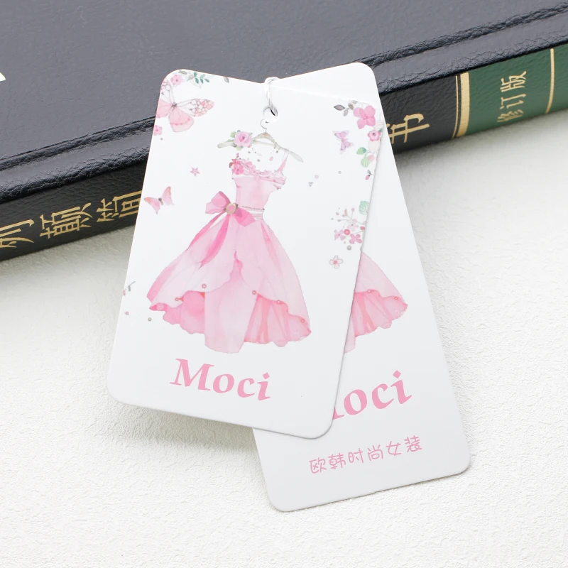 

Custom Hang Tags for Clothing / Garment with Fastener in Special Shape paper printed tags logo card 1000 pcs/lot