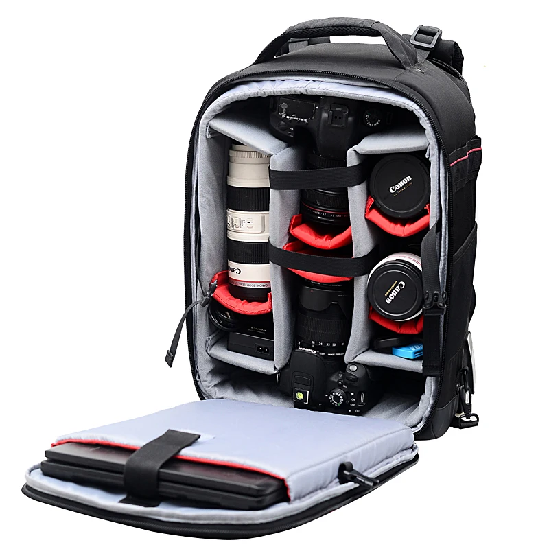 Professional Large-Capacity Camera Bag Multi-functional Photography Bag Backpack Draw-bar box