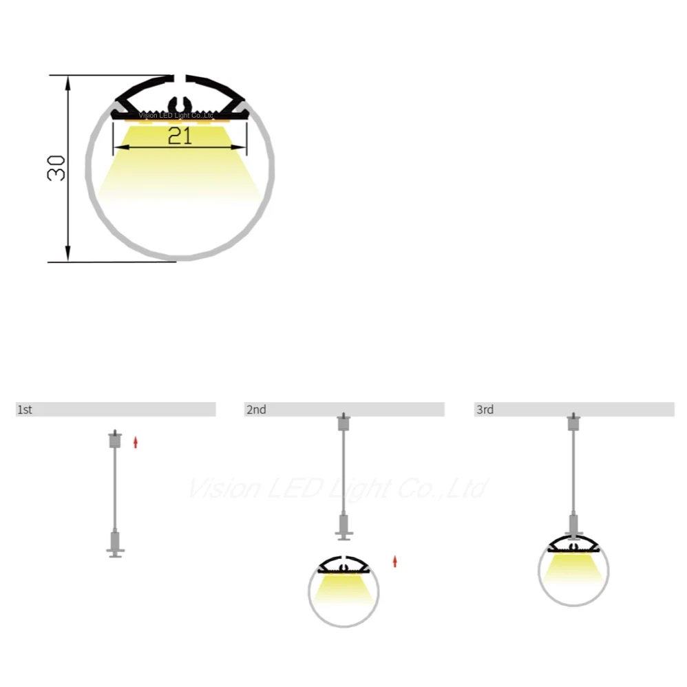 Imagem -02 - Medidor 10 Pcs um Lote m por Peça Peraluminum Perfil Led para Tiras de Led de Luz o Alumínio Conduziu a Luz de Tira Habitação 20