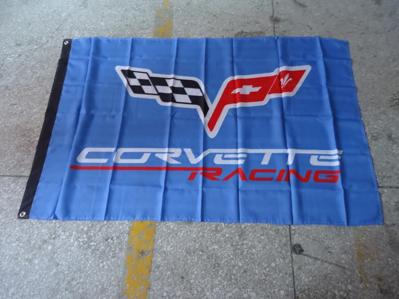 

for corvette blue flag , can custom print file,90X150CM size,100% polyster,corvette blue banner