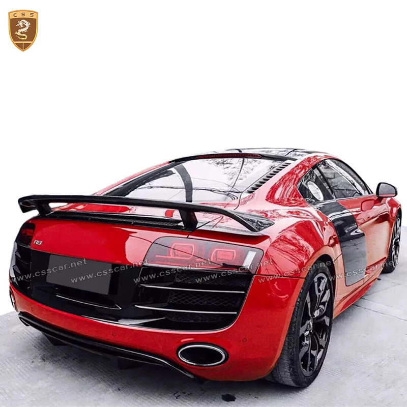 Rear Spoiler for R8 V8 V10 2008-2015 Carbon Fiber Rear Wing Trunk Spoiler GT Style