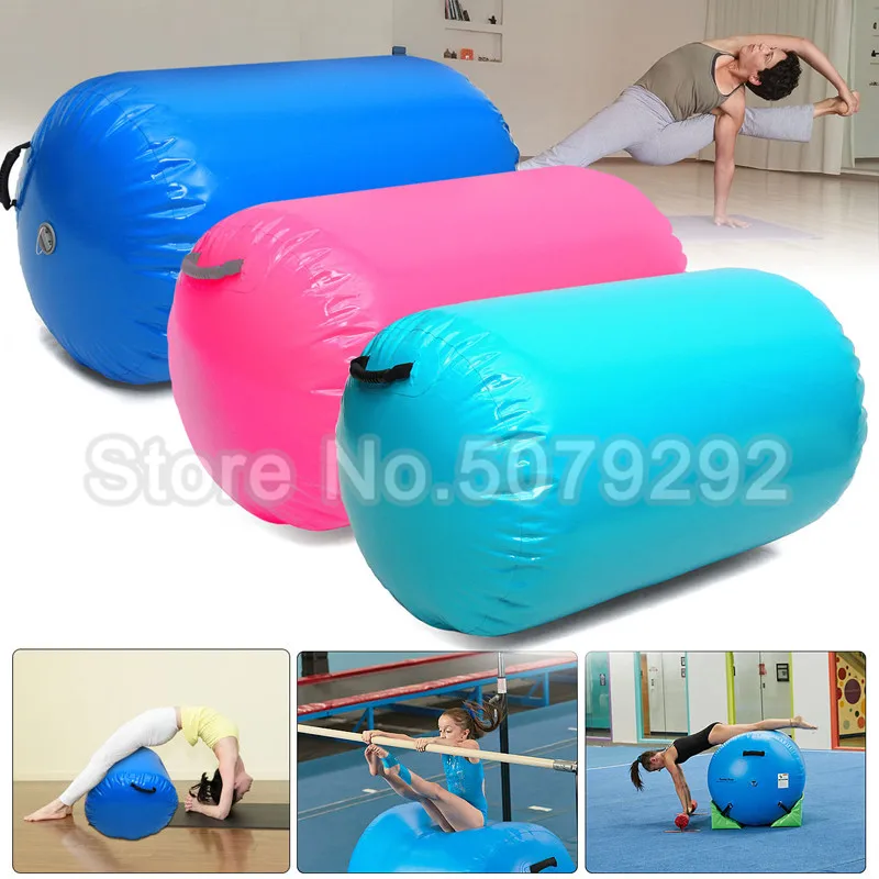 

Free Shipping Inflatable Gymnastics Air Barrel 60CM/85CM Dia Air Roller For Gym Different Color Yoga Roller Barrel Cheap