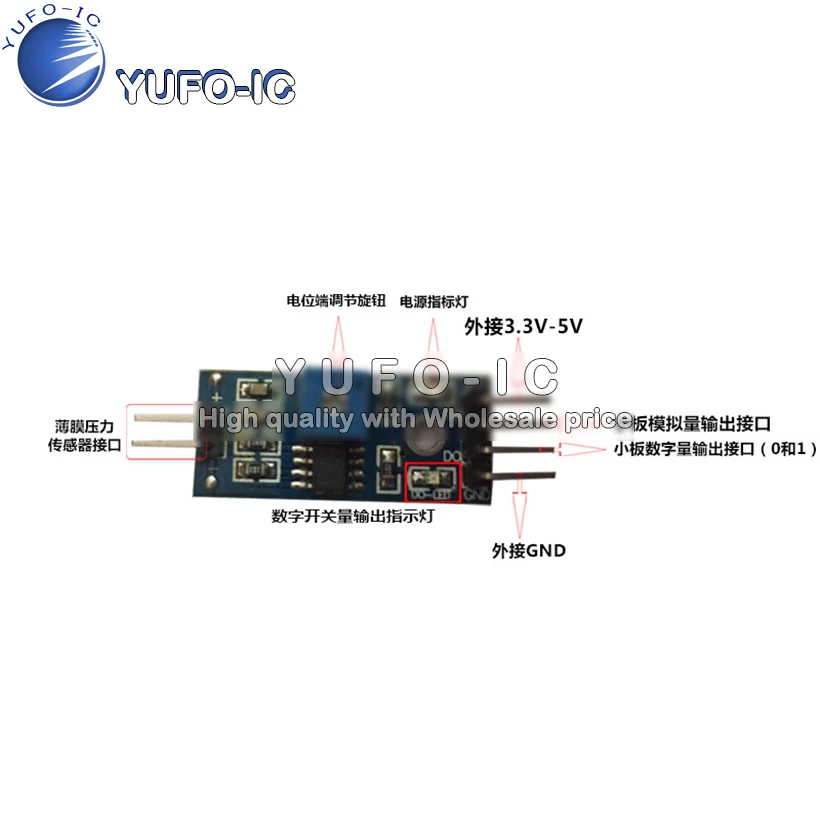 Thin Film Pressure Sensor Resistance Voltage Signal Conversion Module Is Suitable For The FSR Flexi. The Force