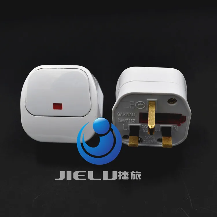 2016 UK/Ireland/Malaysia/Singapore Travel Adapter AC Power Plug Convert World Plug With LED Mian Switch,13A 250v