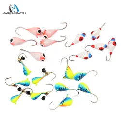 Maximumcatch 16# 14# 12# Tungsten Ice Fishing Jig 0.42g-1.90g Ice Fishing Bait 11mm-17mm Japan Hook Winter Fishing Bait