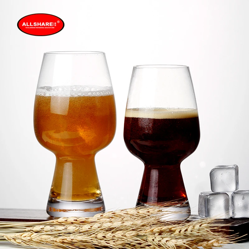 new fashion handmade blown glass lead-free crystal glass beer glass  beverage juice set of 2pcs 330ml 500ml 600004