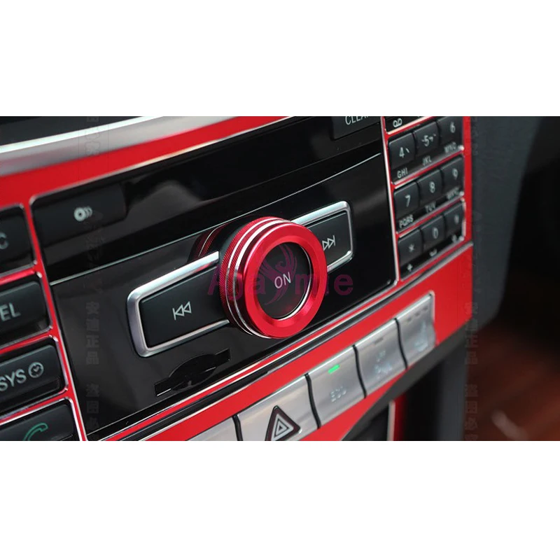 Interior volume Control knob Car sticker Fit for Mercedes Benz A Class B Class E Class GLK GLA CLA GLE ML GL Accessoreis