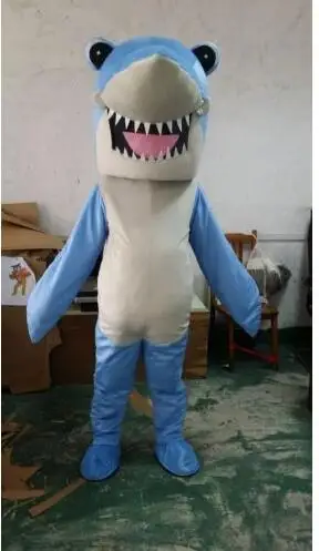 

New Adult Cute Deluxe Shark Show Party Mascot Costume Christmas Fancy Dress Halloween Mascot Costume Free Ship