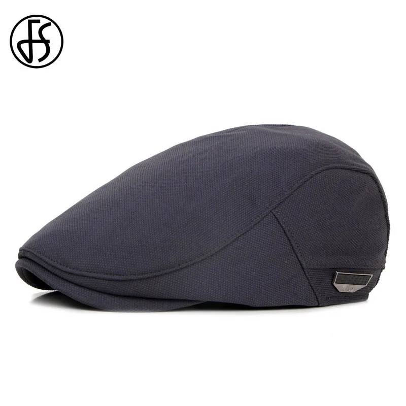 FS Fashion Flat Caps For Men Beret Hat Unisex Women Winter Casual Sun Hats Black Berets Femme Cabbie Peaky Chapeau Homme