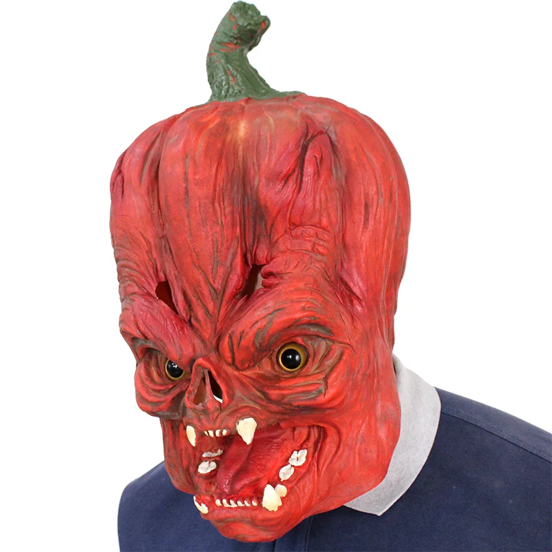 

New shiny pumpkin head clown Halloween mask toy birthday party 2020 new year decoration monster spoof headdress