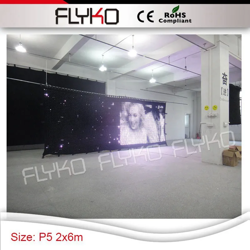 full color tv show video cloth P50mm video curtain 7ft * 20ft  with flight case