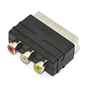 Ruitroliker 3RCA To Scart Adapter AV Cable Converter Switcher for PS4 TV DVD