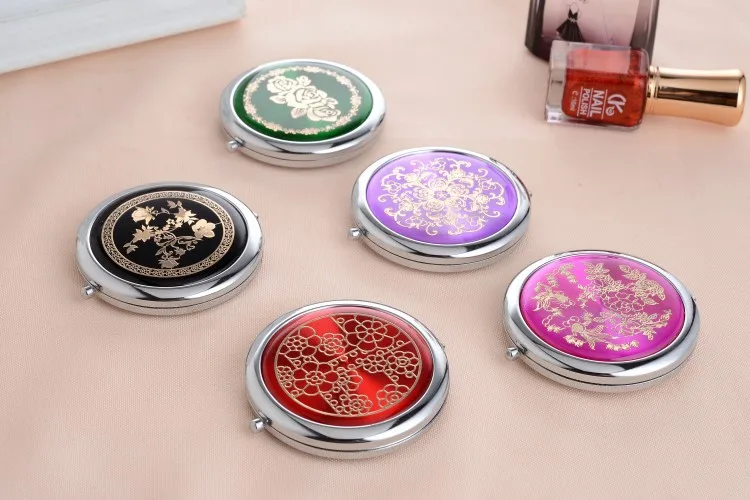 

100pcs/lot CD profiling upscale portable folding double-sided makeup mirror portable creative gifts practical wholesale