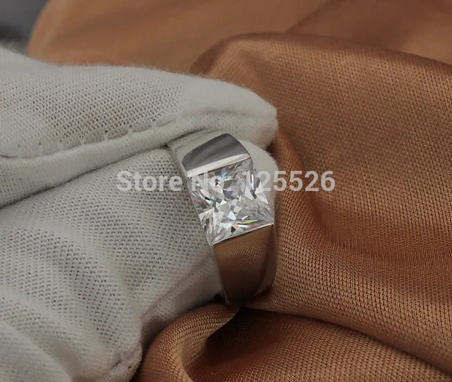 choucong Men Ring Princess cut 3ct AAAAA Cz stone 925 Sterling Silver Engagement Wedding Rings for men male Size 8-12 Jewelry