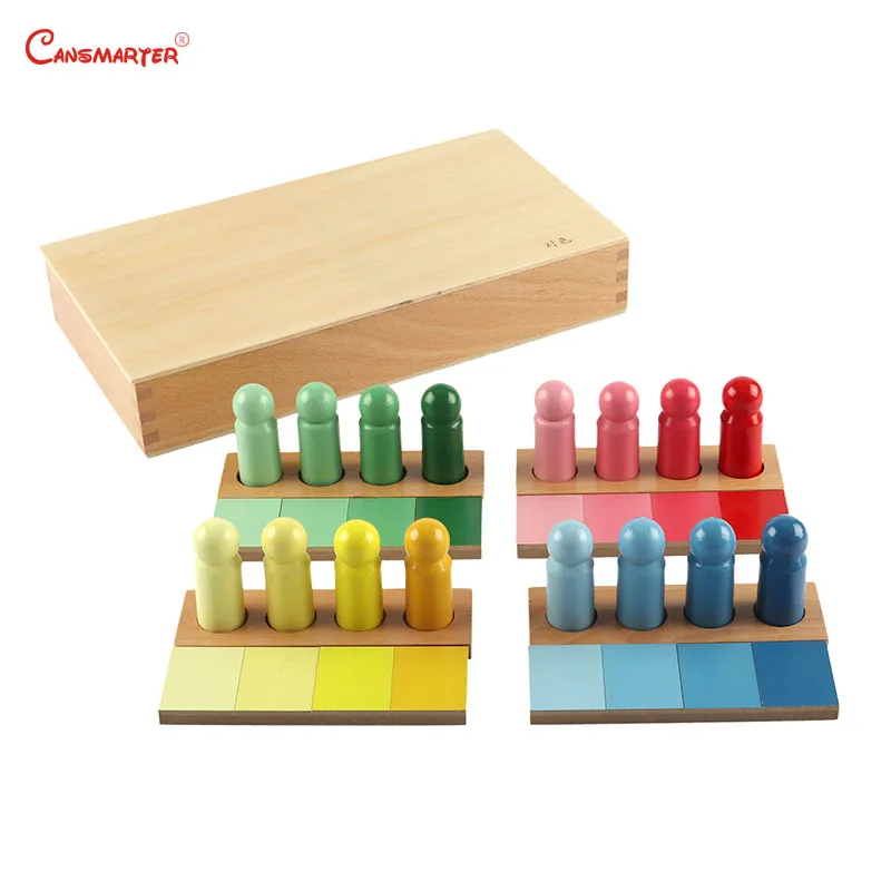 Montessori Color Resemblance Sorting Task Wood Early Education Kids Toy Wooden Color Exercises With Box Game Sensory SE054-NX3